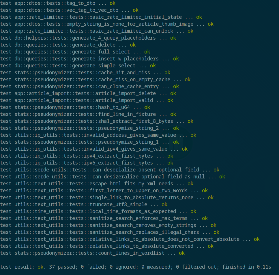 Juste des tests, c'est vraiment rien de spécial en fait