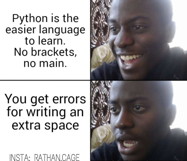 Un meme sur Python. Je suis désolé.