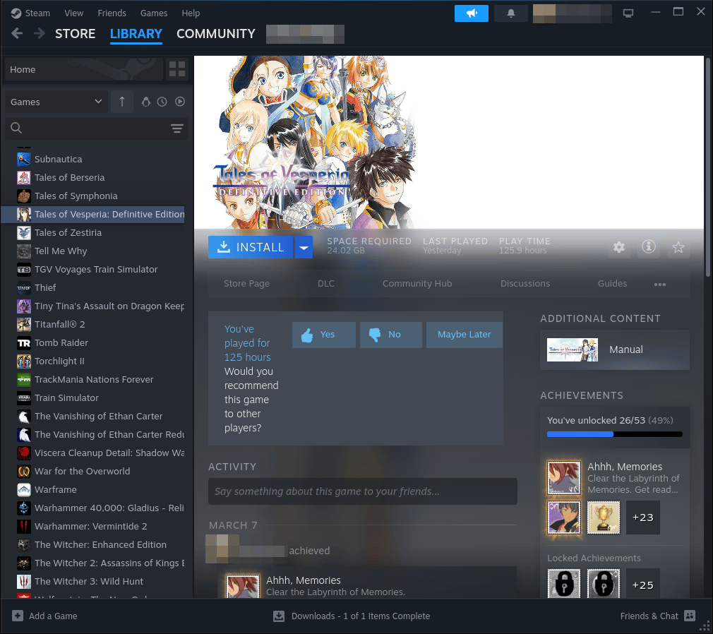 La même capture que plus haut mais avec le bouton d'installation disponible