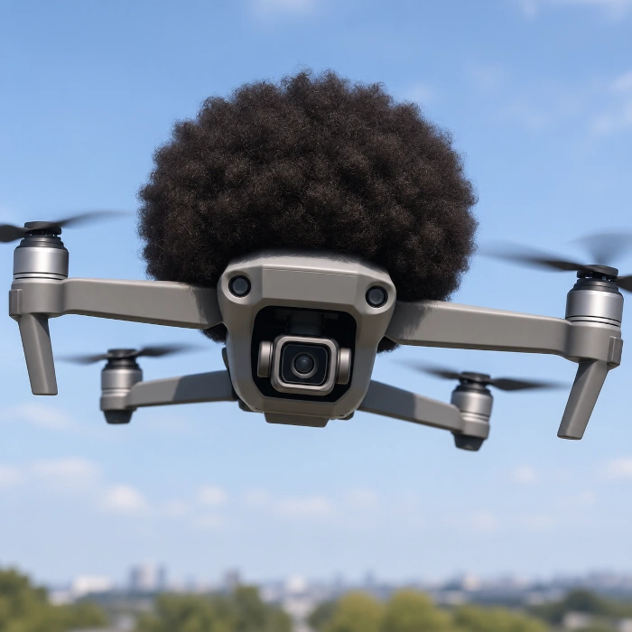 Un drone avec une coupe afro