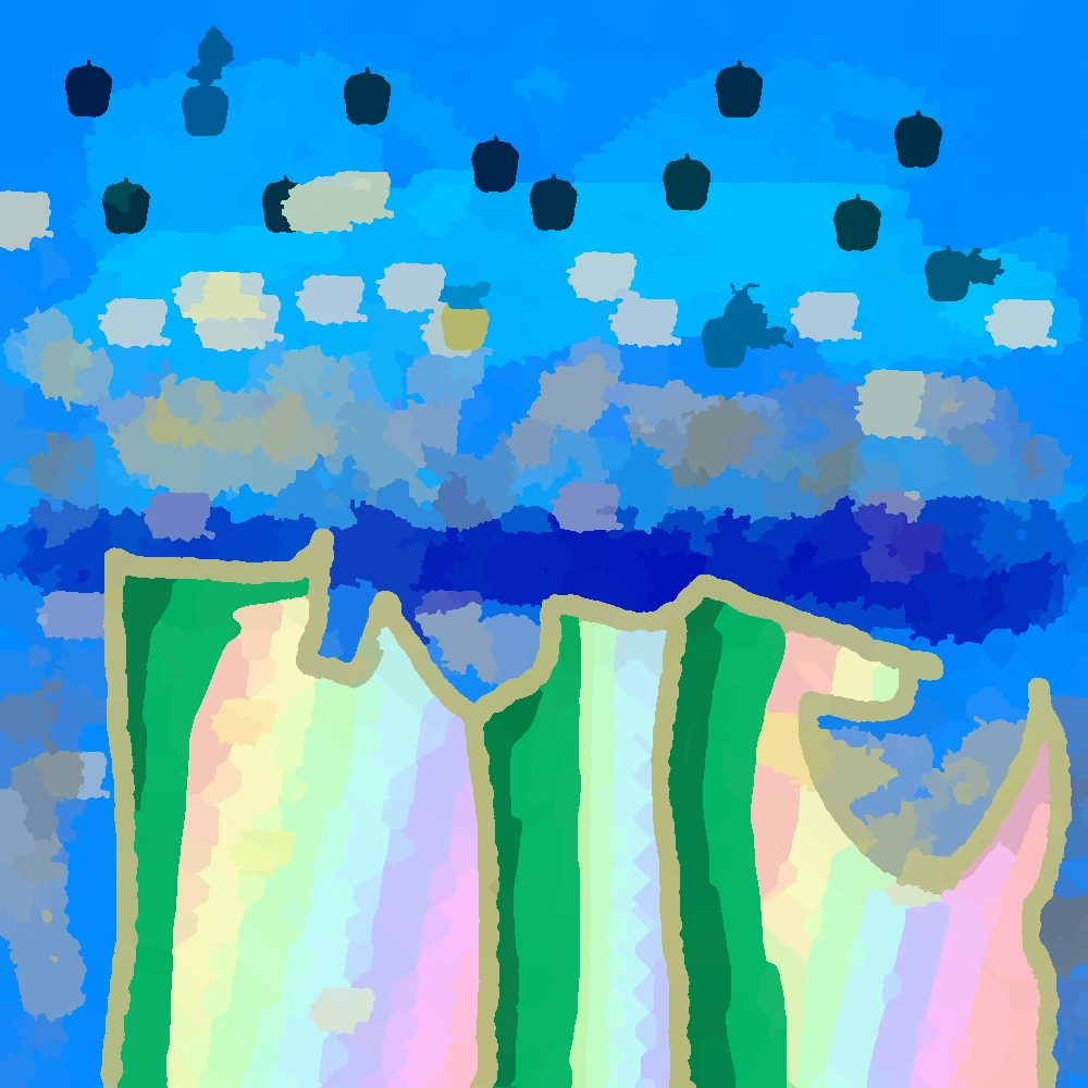 Magnifique impression perso de la peinture qui est sur la page à propos du site d'OpenAI