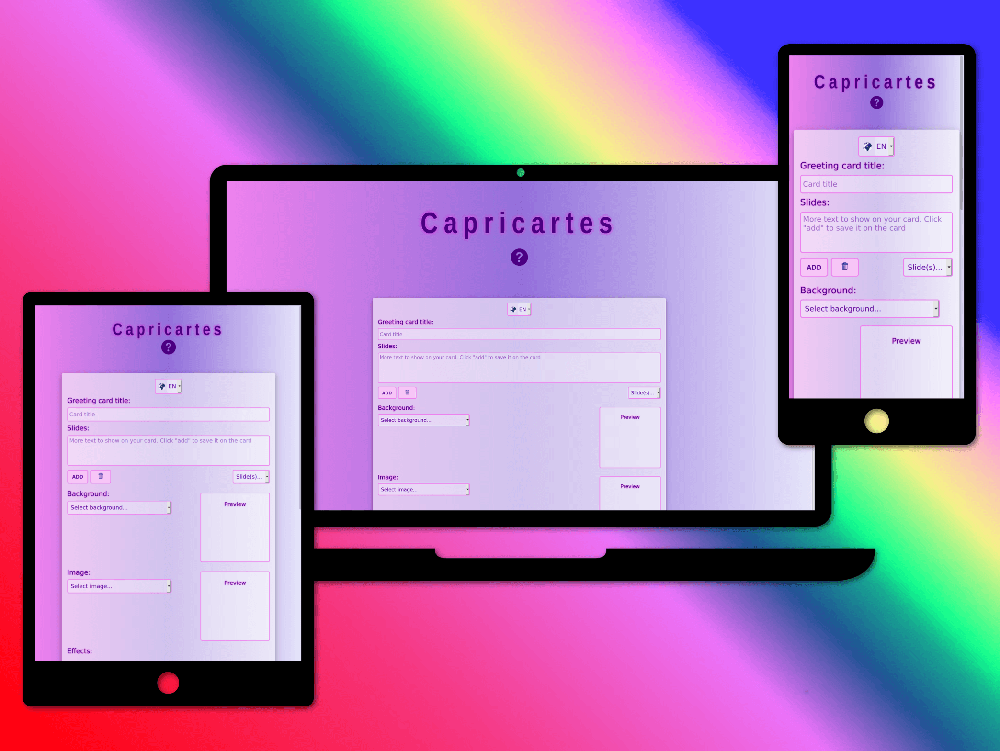 Exemple du macro d'image avec le site Capricartes