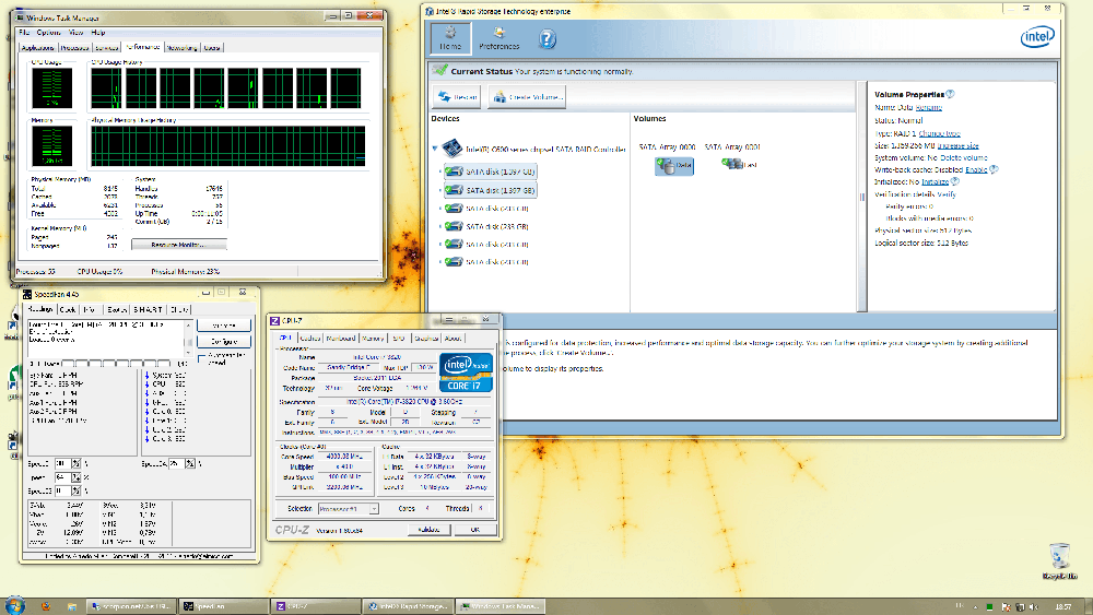 Capture d'écran de l'outil Intel RAID Manager