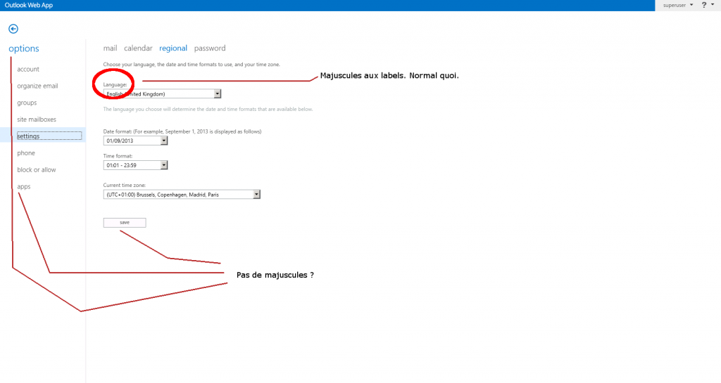 Choix de typographie